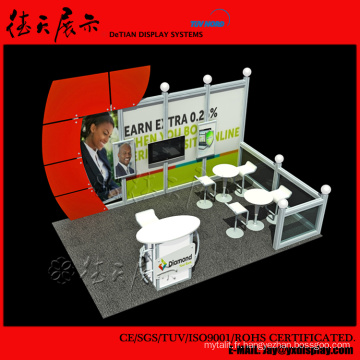 Affichage d&#39;exposition de cabine de salon en aluminium de mur simple de la Chine 9x6 20x20